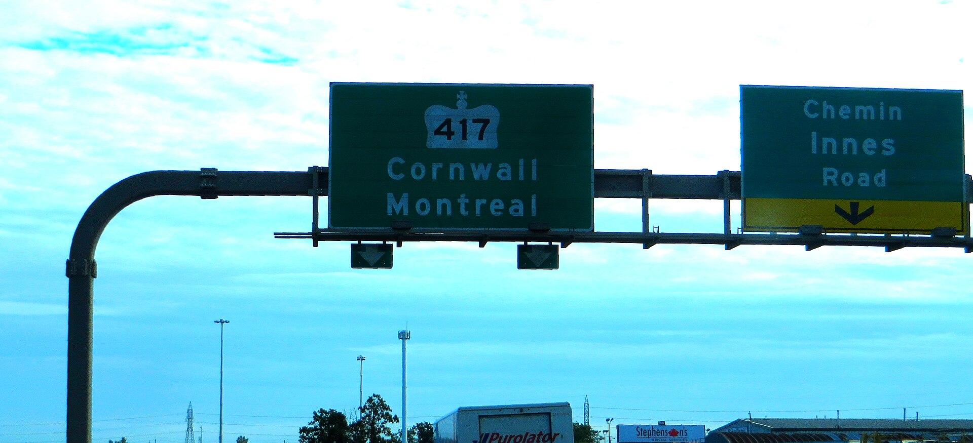 Highway 417 through Gloucester, Ottawa